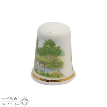 انگشتانه چینی قدیمی طرح مزرعه - کد 006562