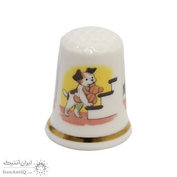 انگشتانه چینی قدیمی طرح سگ - کد 006564