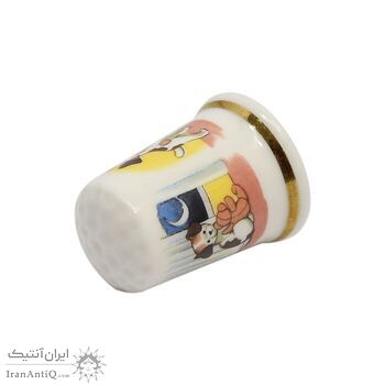 انگشتانه چینی قدیمی طرح سگ - کد 006564