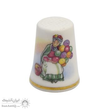 انگشتانه چینی قدیمی طرح پیرزن - کد 006580