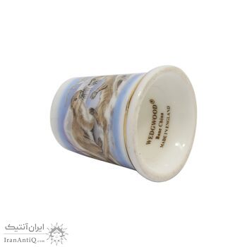 انگشتانه چینی قدیمی طرح سمور آبی - کد 006581