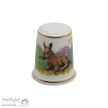 انگشتانه چینی قدیمی طرح خر - کد 006582