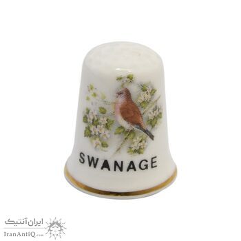 انگشتانه چینی قدیمی طرح پرنده - کد 006558