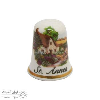 انگشتانه چینی قدیمی طرح خونه باغ - کد 006559