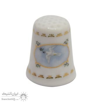 انگشتانه چینی قدیمی طرح پرنده - کد 006560