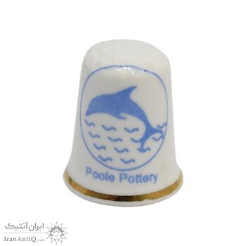 انگشتانه چینی قدیمی طرح دلفین - کد 006561