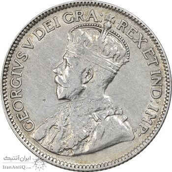 سکه 25 سنت 1928 جرج پنجم - EF45 - کانادا