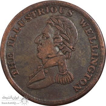 ژتون 1/2 پنی 1816 واترلو - EF45 - با ۸ سیم چنگ - کانادا