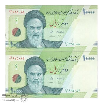 اسکناس 10000 ریال (طیب نیا- سیف) سری 27 - جفت - UNC64 - جمهوری اسلامی