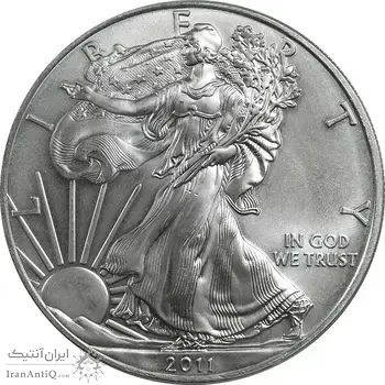 مدال یادبود 1 دلار 2011 عقاب - MS63 - آمریکا