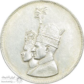 مدال نقره یادبود تاجگذاری 1346 - EF - محمد رضا شاه