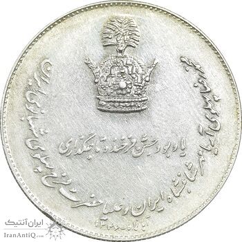 مدال نقره یادبود تاجگذاری 1346 - EF - محمد رضا شاه