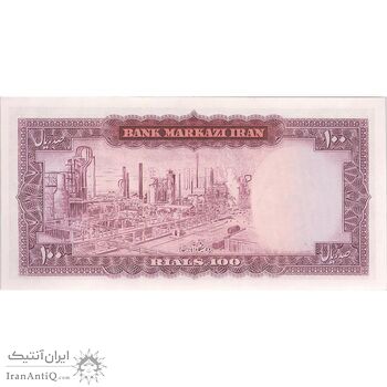 اسکناس 100 ریال (هویدا - سمیعی) - تک - UNC62 - محمد رضا شاه