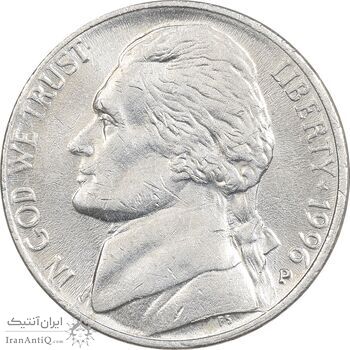 سکه 5 سنت 1996P جفرسون - AU58 - آمریکا