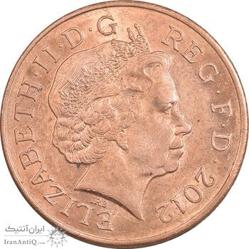 سکه 2 پنس 2012 الیزابت دوم - AU58 - انگلستان