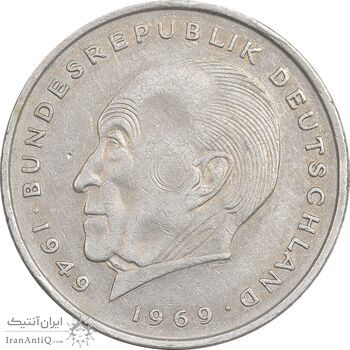 سکه 2 مارک 1970G جمهوری فدرال - EF40 - آلمان