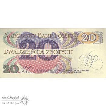 اسکناس 20 زلوتی 1982 جمهوری خلق - تک - UNC63 - لهستان