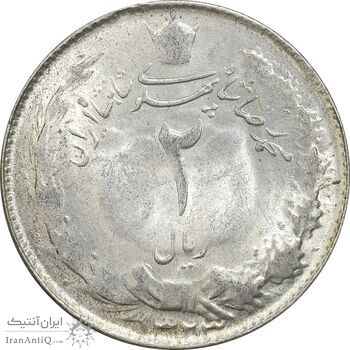 سکه 2 ریال 1323 - MS61 - محمد رضا شاه