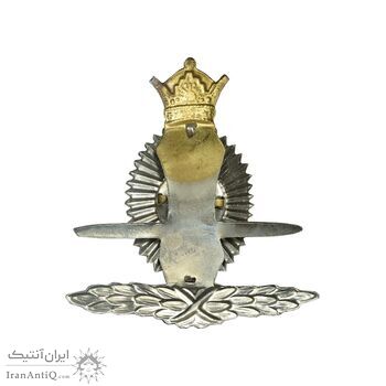 نشان کلاه نیروی زمینی ارتش - با برگ زیتون - AU - محمد رضا شاه