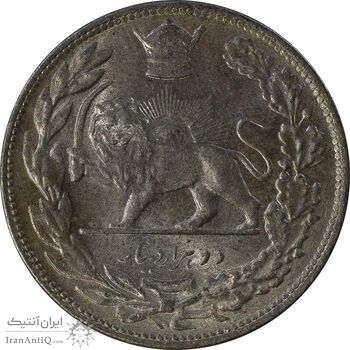 سکه 2000 دینار 1306 تصویری - ضرب تهران - MS63 - رضا شاه