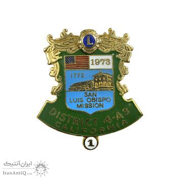 نشان باشگاه بین المللی لاینز 1973 - ماموریت سان لوئیس اوبیسپو - کالیفرنیا - UNC - ایالات متحده آمریکا نشان باشگاه بین المللی لاینز 1973 - ماموریت سان لوئیس اوبیسپو - کالیفرنیا - UNC - ایالات متحده آمریکا