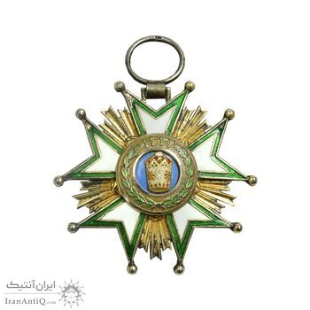 نشان تاج درجه پنج 1332 - AU50 - احمد شاه
