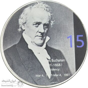 مدال یادبود جیمز بیوکَنِن رئیس جمهور آمریکا - PF67 - ایالات متحده آمریکا مدال یادبود جیمز بیوکَنِن رئیس جمهور آمریکا - PF67 - ایالات متحده آمریکا