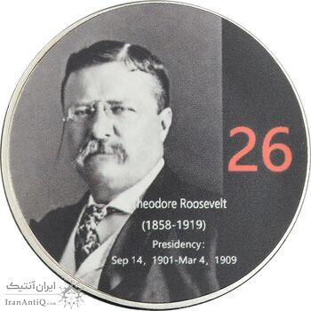 مدال یادبود تئودور روزولت رئیس جمهور آمریکا - PF67 - ایالات متحده آمریکا مدال یادبود تئودور روزولت رئیس جمهور آمریکا - PF67 - ایالات متحده آمریکا