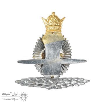 نشان کلاه نیروی زمینی ارتش - با برگ زیتون - AU - محمد رضا شاه