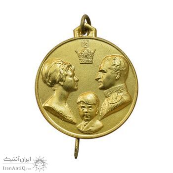 مدال آویزی تاجگذاری (سه رخ) - UNC - محمد رضا شاه