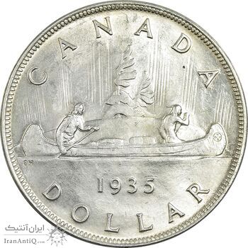 سکه 1 دلار 1935 جرج پنجم - MS63 - کانادا