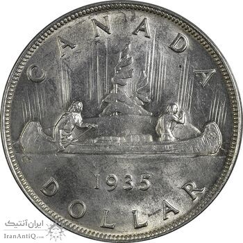 سکه 1 دلار 1935 جرج پنجم - MS63 - کانادا