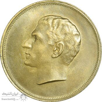 مدال برنز بیست و پنجمین سال سلطنت 1344 - UNC - محمدرضا شاه