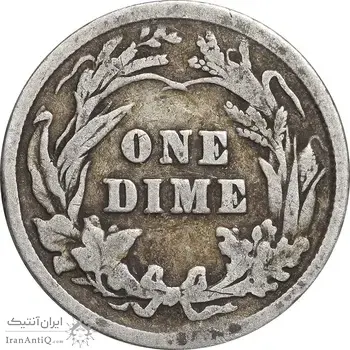 سکه 1 دایم 1900 باربر - VF35 - آمریکا