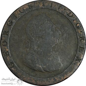 سکه 1 پنی 1797 جرج سوم - VF20 - بریتانیا