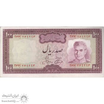 اسکناس 100 ریال (آموزگار - جهانشاهی) - تک - EF40 - محمد رضا شاه اسکناس 100 ریال (آموزگار - جهانشاهی) - تک - EF40 - محمد رضا شاه