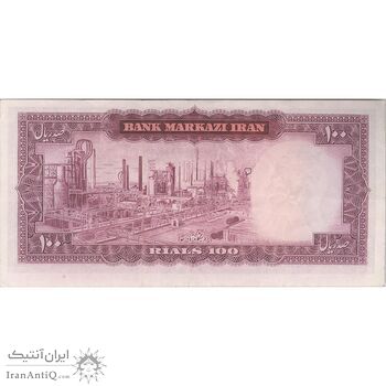 اسکناس 100 ریال (آموزگار - جهانشاهی) - تک - EF40 - محمد رضا شاه اسکناس 100 ریال (آموزگار - جهانشاهی) - تک - EF40 - محمد رضا شاه