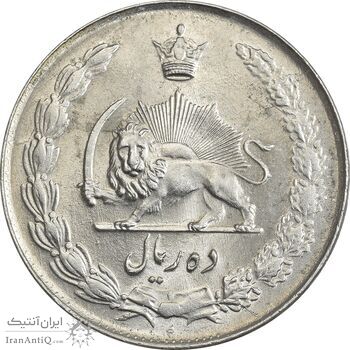 سکه 10 ریال 1335 - MS62 - محمد رضا شاه