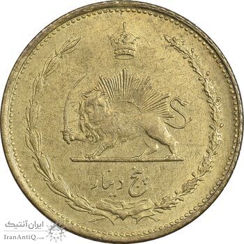 سکه 5 دینار 1317 برنز - MS61 - رضا شاه