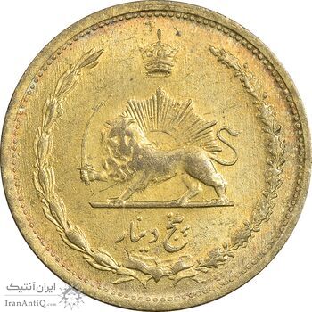 سکه 5 دینار 1318 برنز - MS62 - رضا شاه