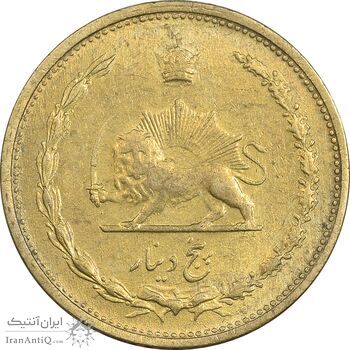 سکه 5 دینار 1318 برنز - MS61 - رضا شاه