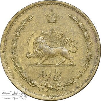 سکه 5 دینار 1320 برنز - AU50 - رضا شاه