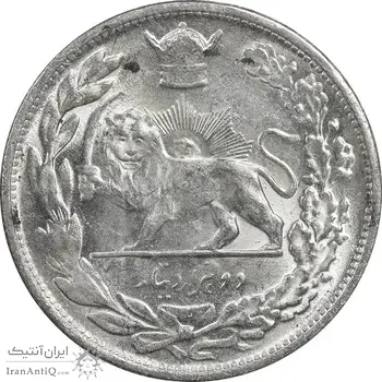 سکه 2000 دینار 1306 تصویری - ضرب لنینگراد - MS63 - رضا شاه
