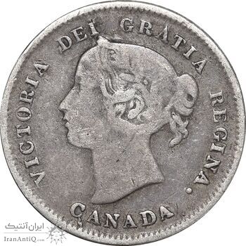 سکه 5 سنت 1897 ویکتوریا - VF35 - کانادا