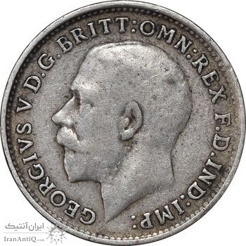 سکه 3 پنس 1920 جرج پنجم - EF45 - انگلستان