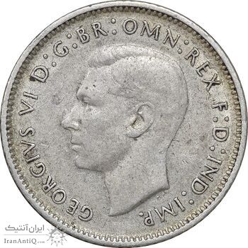 سکه 6 پنس 1942 جرج ششم - EF45 - انگلستان سکه 6 پنس 1942 جرج ششم - EF45 - انگلستان