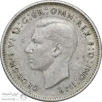 سکه 6 پنس 1942 جرج ششم - EF45 - انگلستان