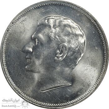 مدال نقره بیست و پنجمین سال سلطنت 1344 - MS64 - محمدرضا شاه