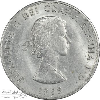 سکه 1 کرون 1965 الیزابت دوم - چرچیل - AU58 - انگلستان
