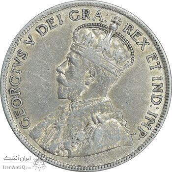 سکه 50 سنت 1918 جرج پنجم - EF45 - نیوفاوندلند